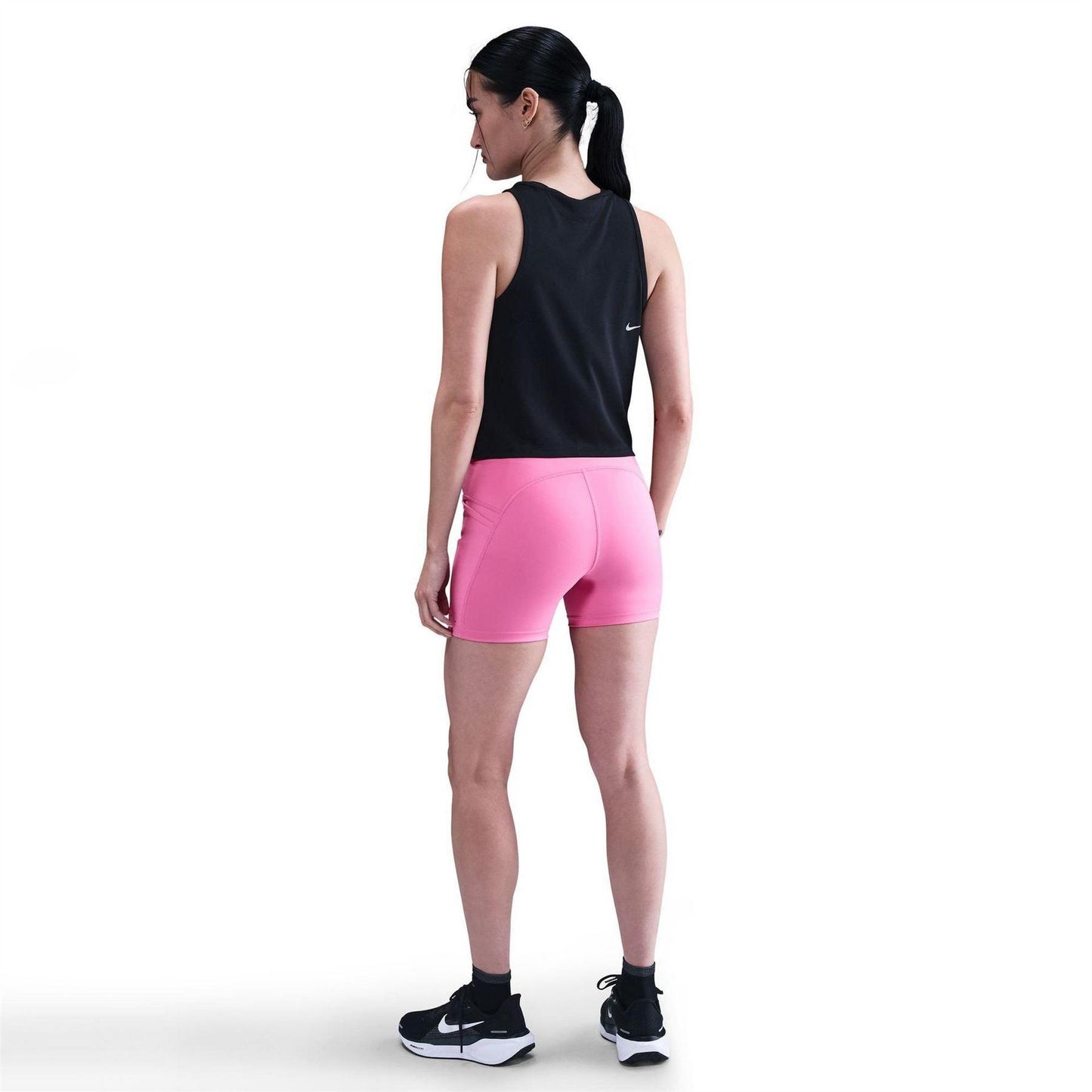 Playful Pink - Back - Nike Womens-Ladies Snug Fit Compression Shorts