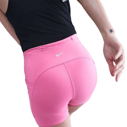Playful Pink - Side - Nike Womens-Ladies Snug Fit Compression Shorts