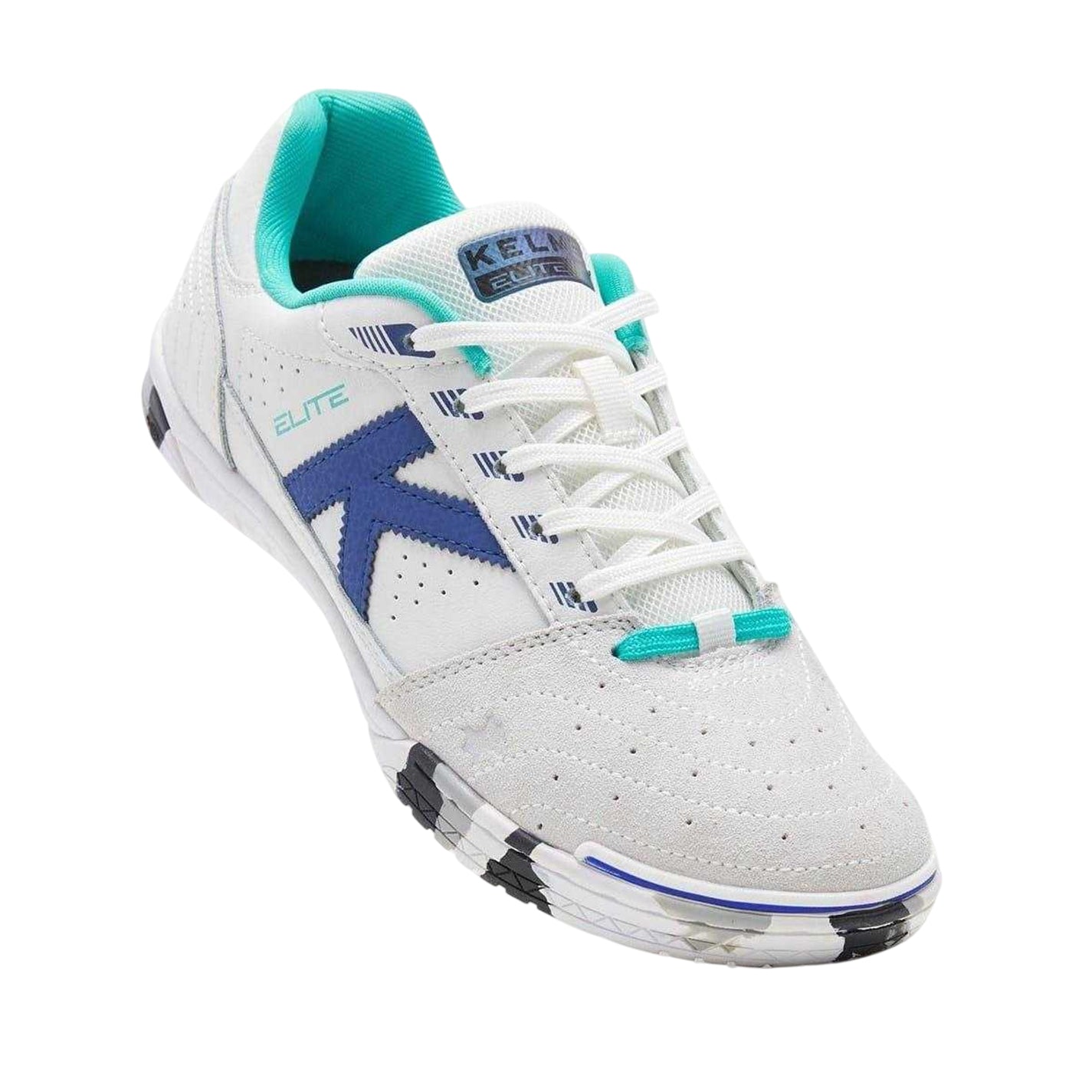 White-Royal Blue - Side - Kelme Mens Elite Football Boots