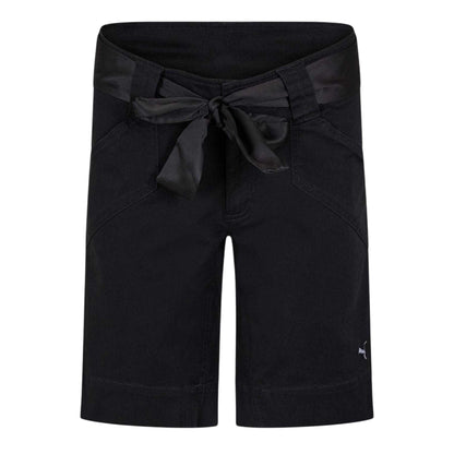 Black - Front - Puma Womens-Ladies Cotton Blend Tie Belt Board Shorts