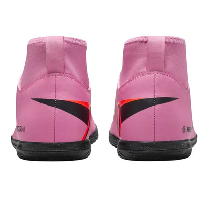Pink-Black - Back - Nike Childrens-Kids Mercurial Indoor Football Shoes