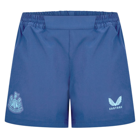 Navy - Front - Castore Womens-Ladies Travshor Newcastle United FC Shorts