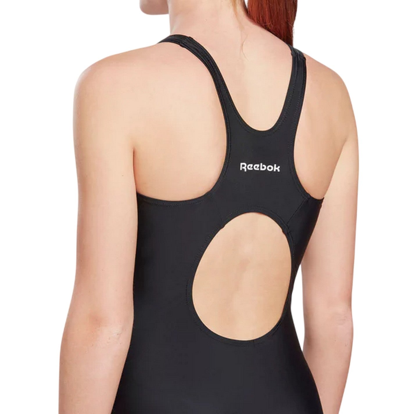Black - Side - Reebok Womens-Ladies Adelia One Piece Swimsuit