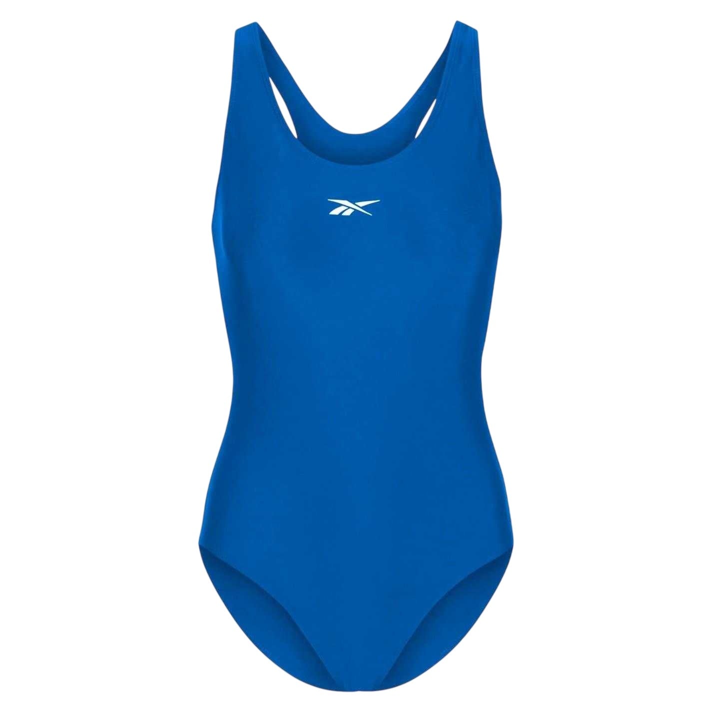 Blue - Front - Reebok Womens-Ladies Adelia One Piece Swimsuit