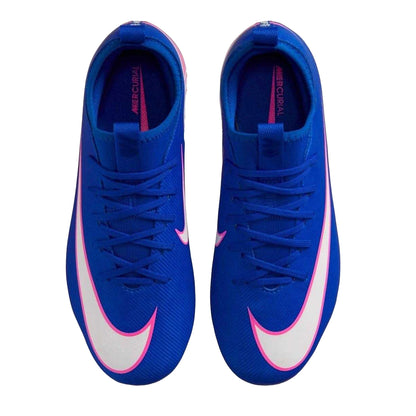 Blue-White-Pink - Lifestyle - Nike Childrens-Kids Mercurial Firm Ground Football Boots