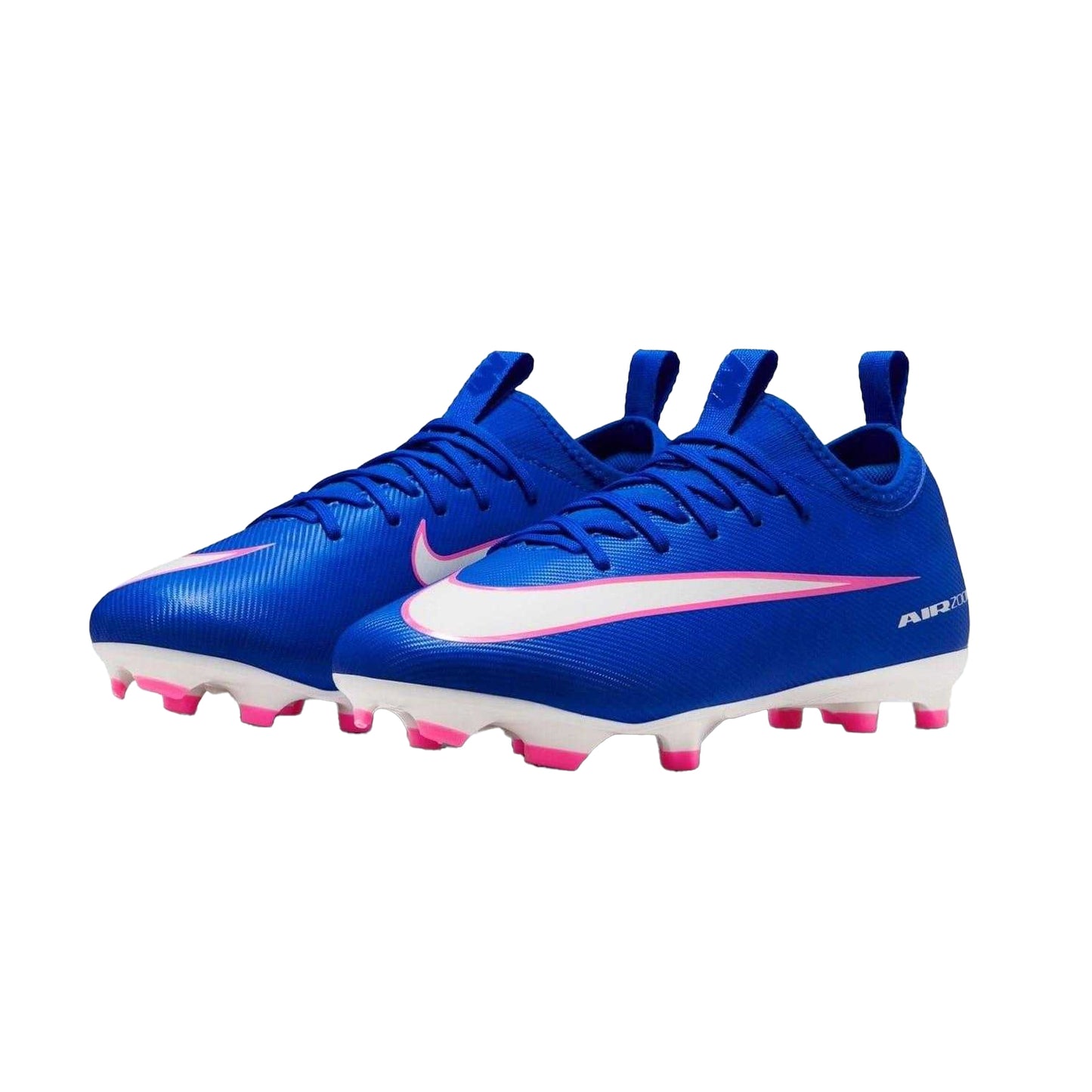 Blue-White-Pink - Pack Shot - Nike Childrens-Kids Mercurial Firm Ground Football Boots