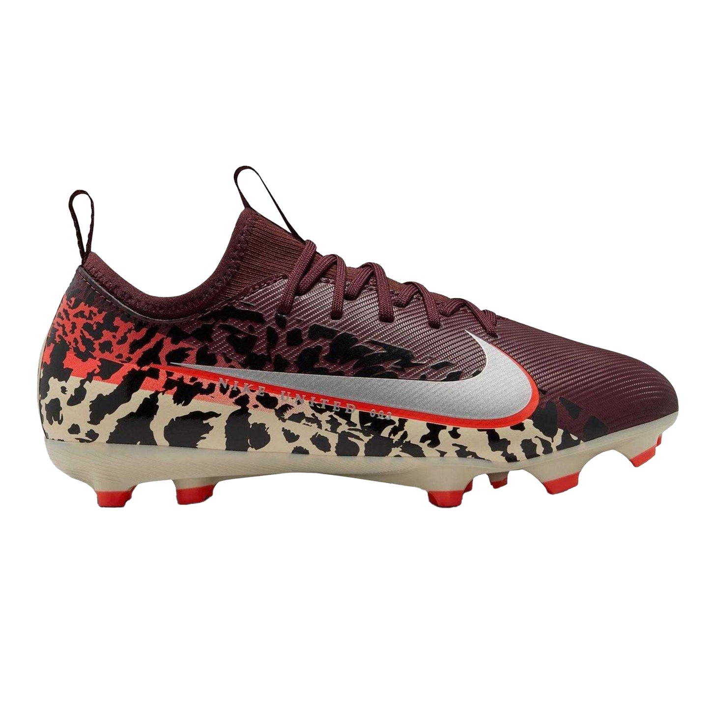 Crimson - Front - Nike Childrens-Kids Mercurial Firm Ground Football Boots