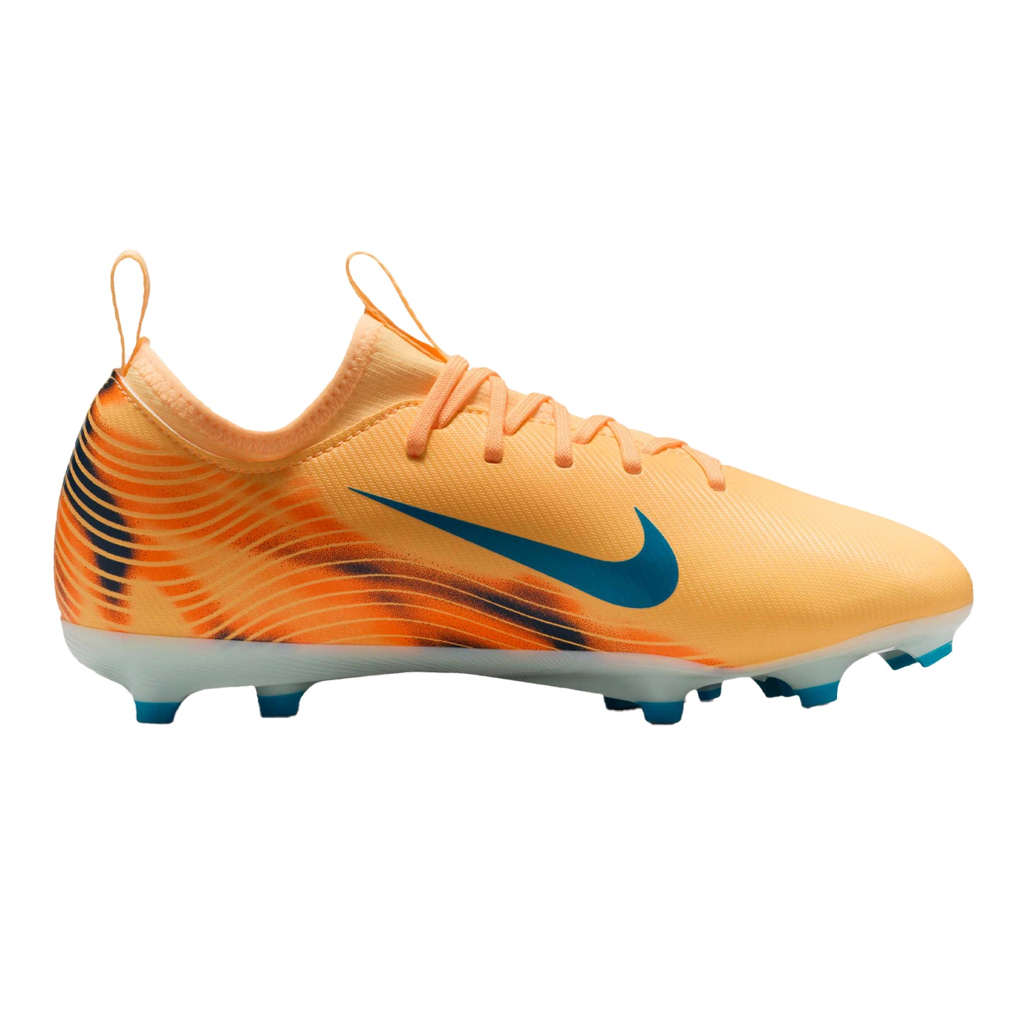 Orange-Melon - Front - Nike Childrens-Kids Mercurial Firm Ground Football Boots