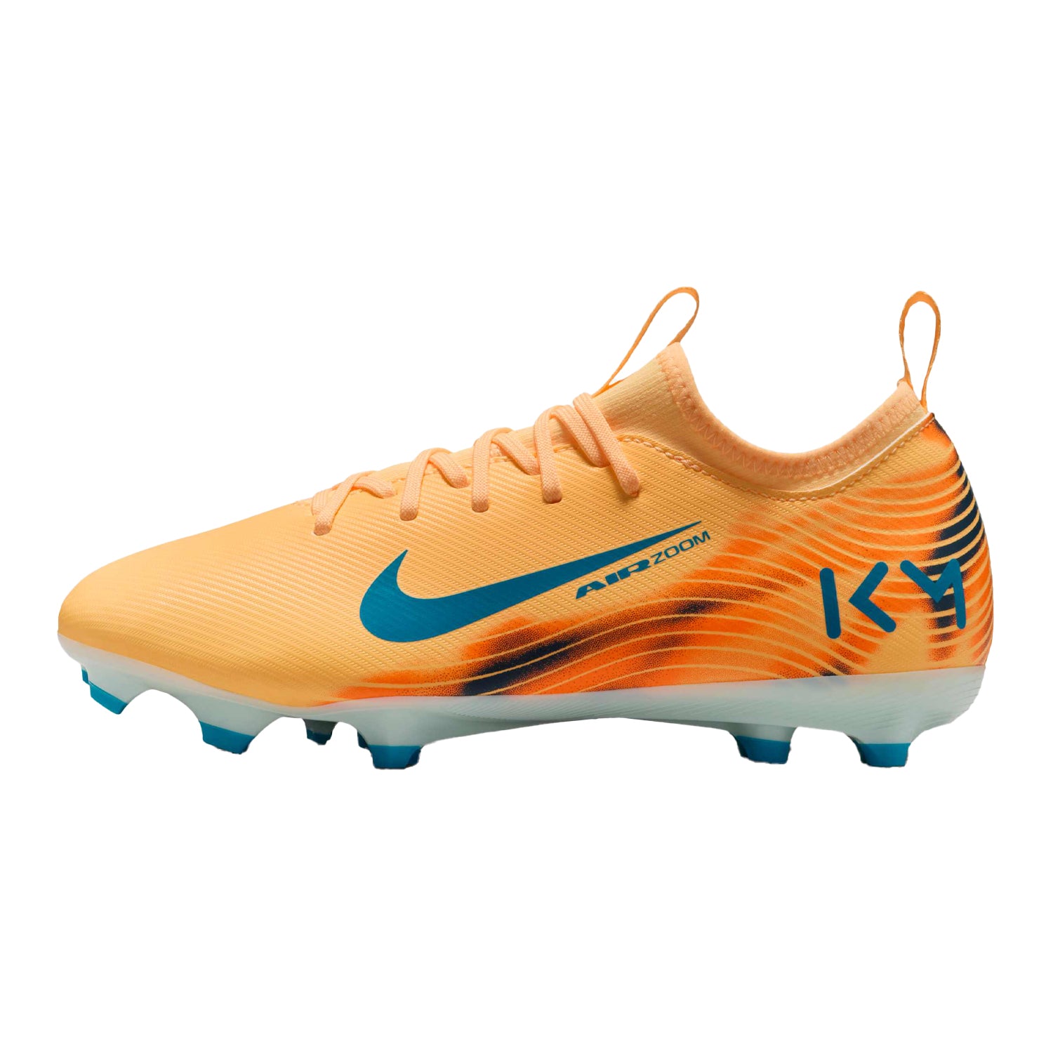 Orange-Melon - Side - Nike Childrens-Kids Mercurial Firm Ground Football Boots