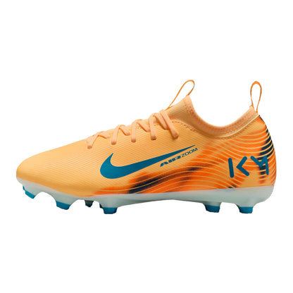 Orange-Melon - Side - Nike Childrens-Kids Mercurial Firm Ground Football Boots