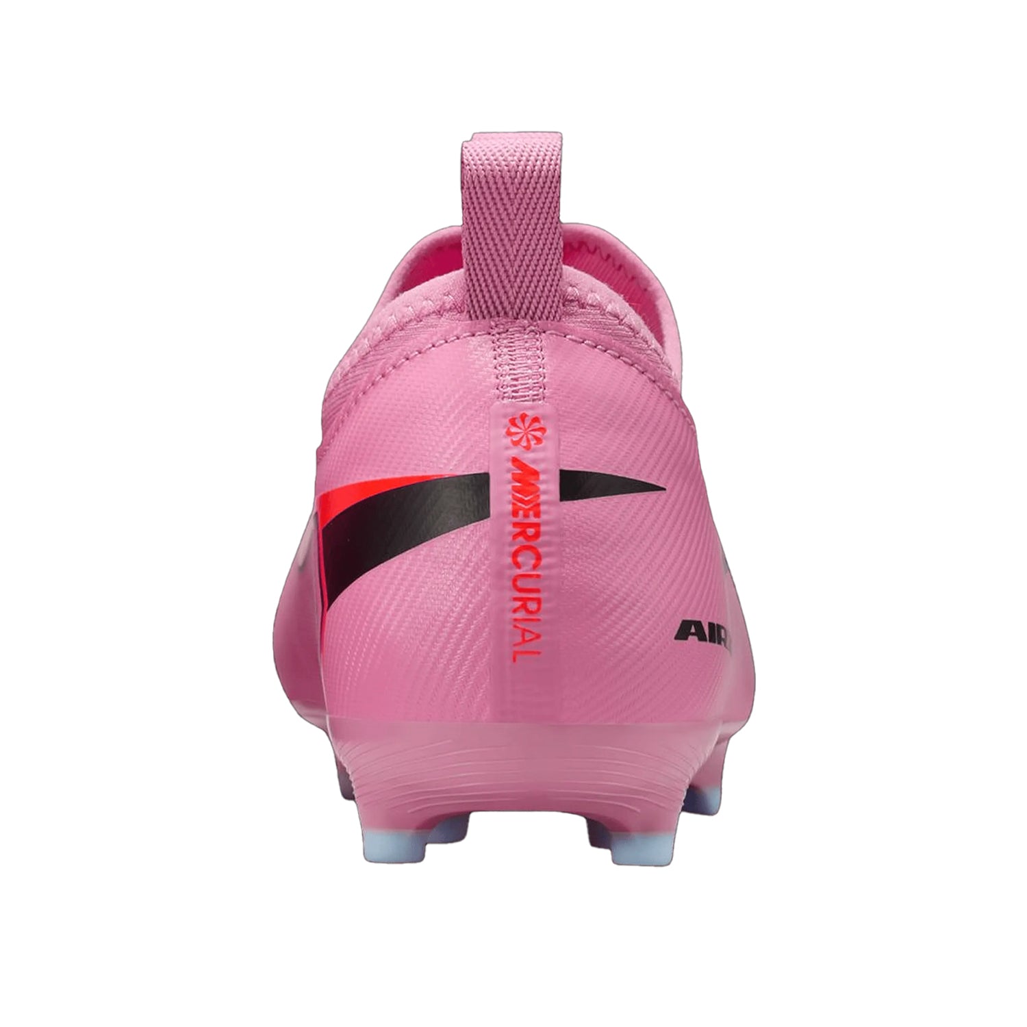 Pink-Black-Red - Back - Nike Childrens-Kids Mercurial Firm Ground Football Boots