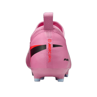 Pink-Black-Red - Back - Nike Childrens-Kids Mercurial Firm Ground Football Boots