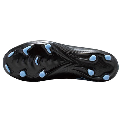 Black-Blue - Side - Nike Childrens-Kids Mercurial Firm Ground Football Boots