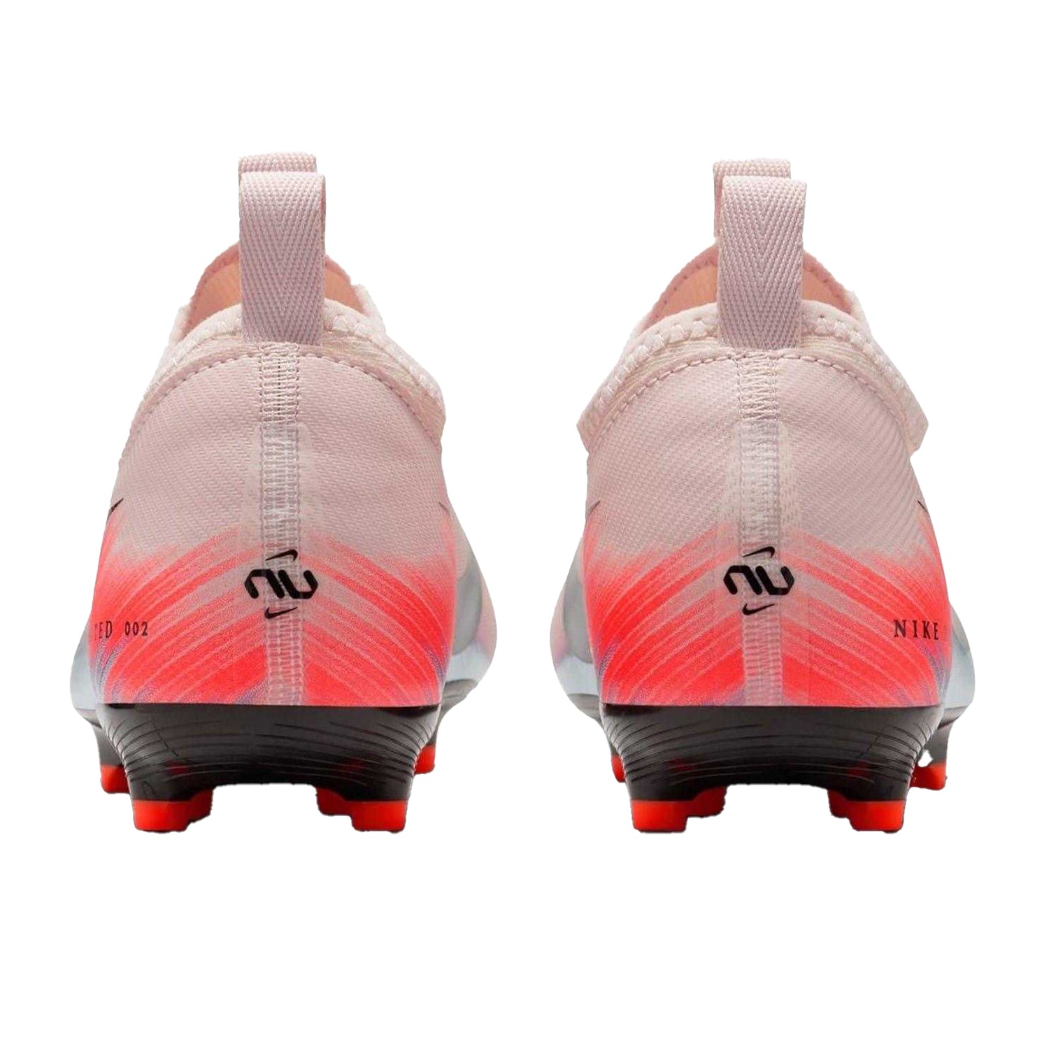Pink-Blue - Back - Nike Childrens-Kids Mercurial Firm Ground Football Boots
