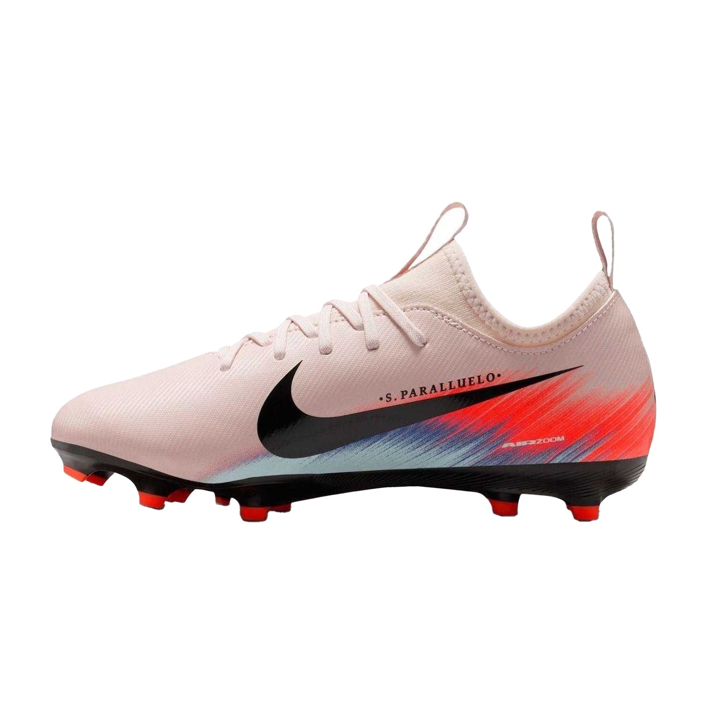 Pink-Blue - Side - Nike Childrens-Kids Mercurial Firm Ground Football Boots