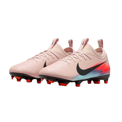 Pink-Blue - Pack Shot - Nike Childrens-Kids Mercurial Firm Ground Football Boots