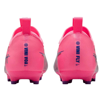 Pink-Silver-Purple - Back - Nike Childrens-Kids Mercurial Firm Ground Football Boots