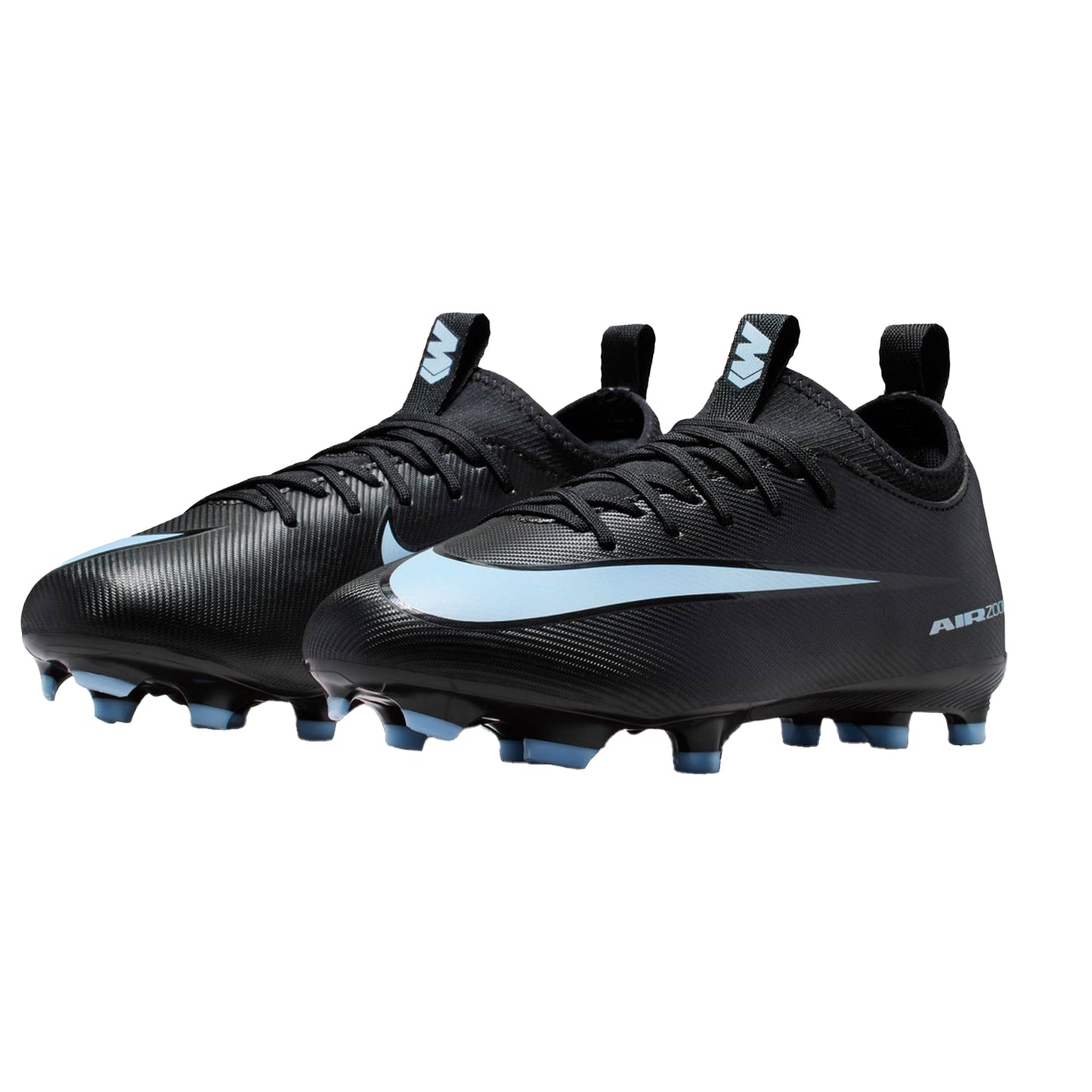 Black-Green - Back - Nike Childrens-Kids Mercurial Firm Ground Football Boots