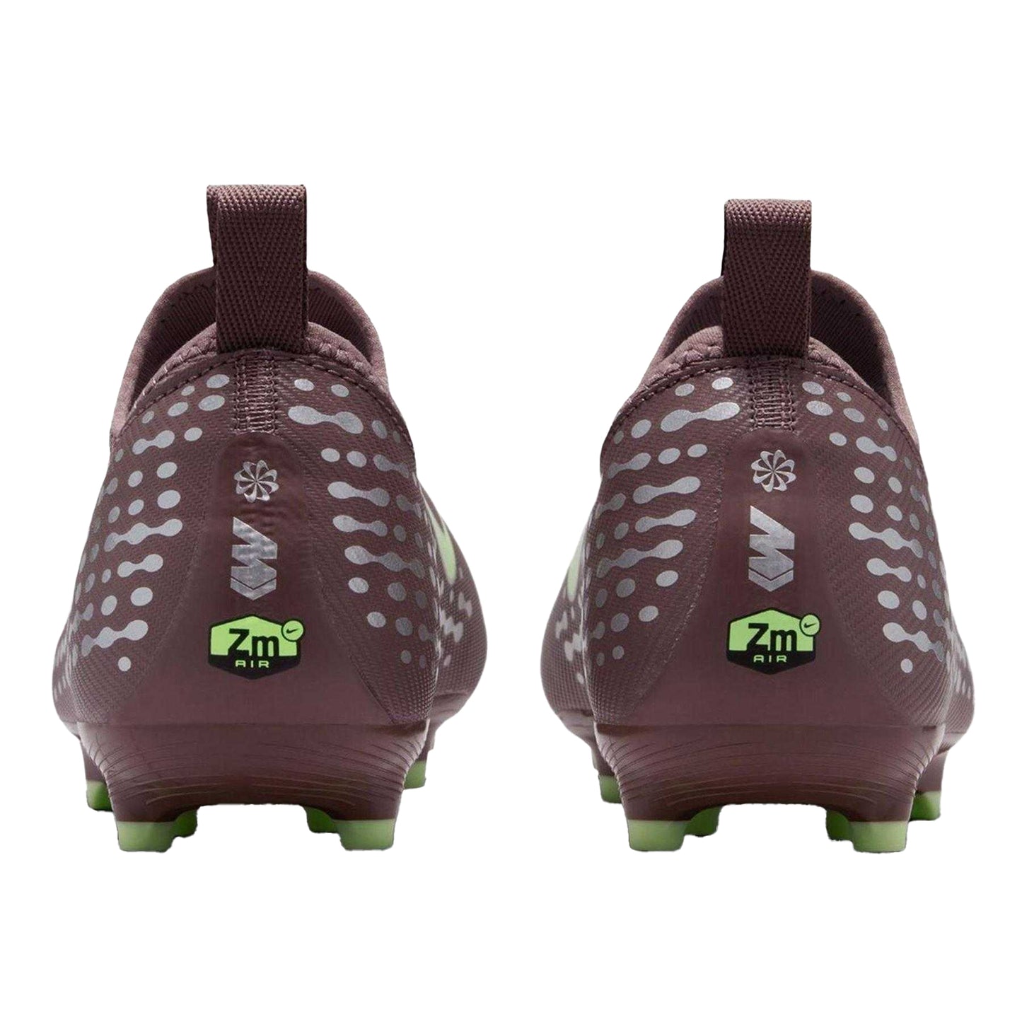 Plum-Silver - Back - Nike Childrens-Kids Mercurial Firm Ground Football Boots