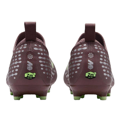 Plum-Silver - Back - Nike Childrens-Kids Mercurial Firm Ground Football Boots