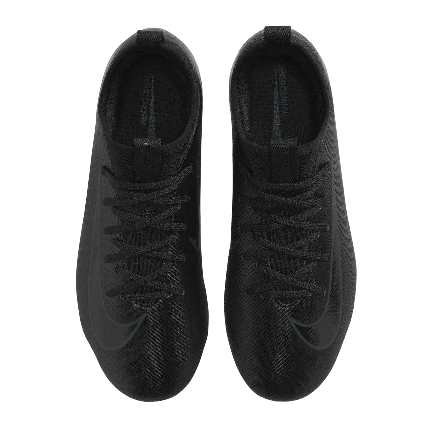 Black-Green - Pack Shot - Nike Childrens-Kids Mercurial Firm Ground Football Boots
