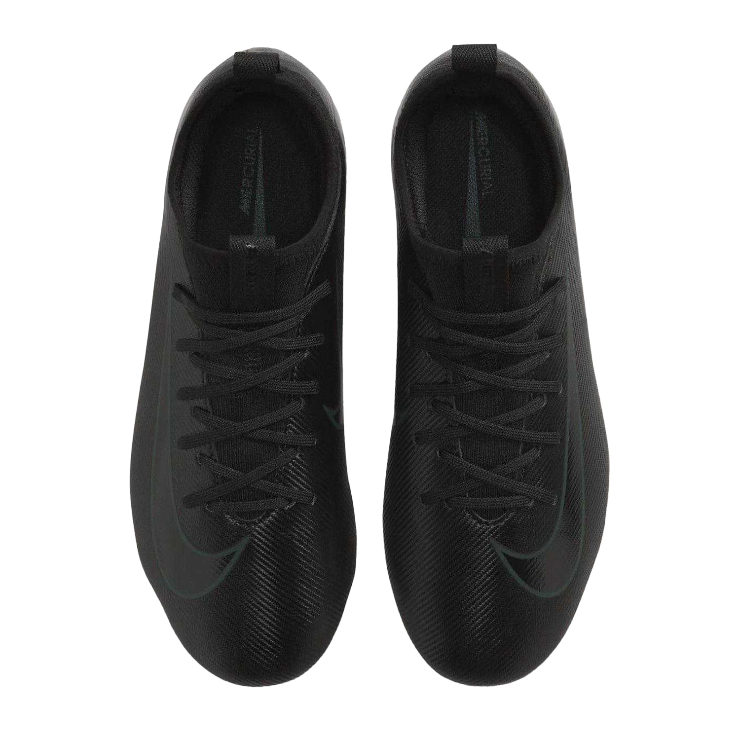 Black-Green - Pack Shot - Nike Childrens-Kids Mercurial Firm Ground Football Boots