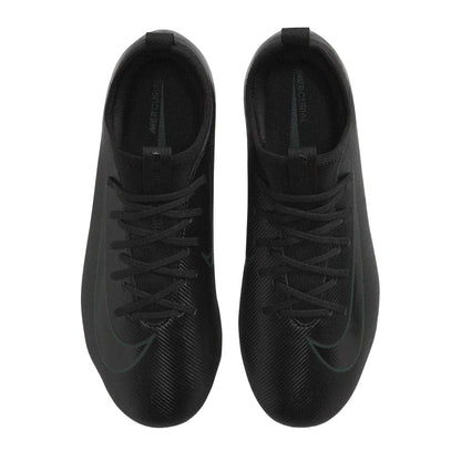 Black-Green - Pack Shot - Nike Childrens-Kids Mercurial Firm Ground Football Boots