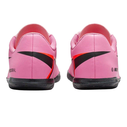 Pink-Black - Back - Nike Childrens-Kids Mercurial Indoor Football Shoes