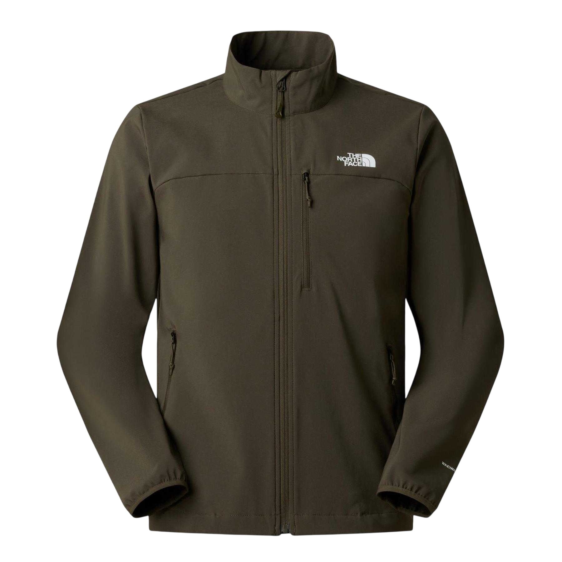 Green - Front - The North Face Mens Nimble Soft Shell Jacket