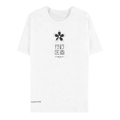 White - Front - Ghostwire: Tokyo Unisex Adult Flower Cotton T-Shirt