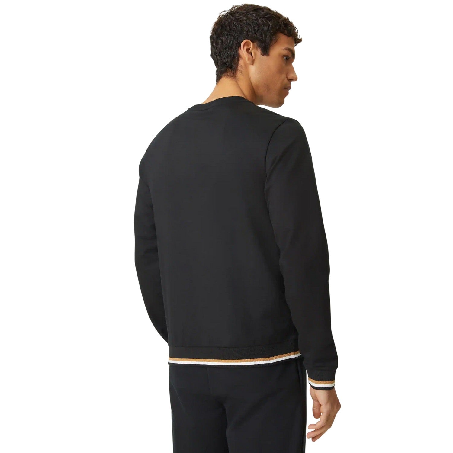 Dark Blue - Back - Boss Mens Logo Crew Neck Sweatshirt