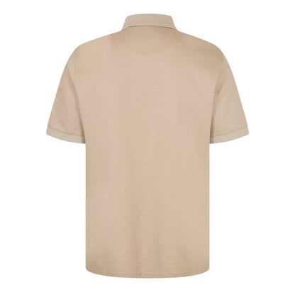 Ecru - Back - Ted Baker Mens Auguso Textured Jacquard Polo Shirt