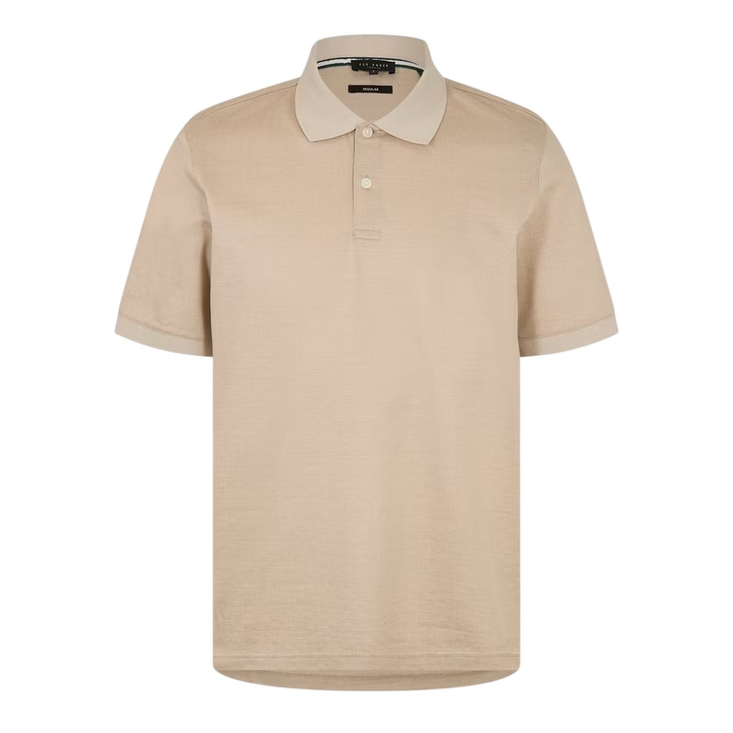 Ecru - Front - Ted Baker Mens Auguso Textured Jacquard Polo Shirt