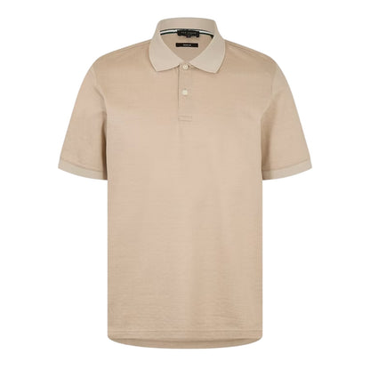 Ecru - Front - Ted Baker Mens Auguso Textured Jacquard Polo Shirt