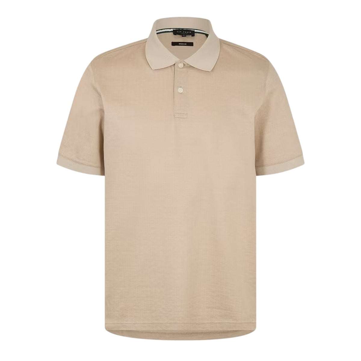 Ecru - Front - Ted Baker Mens Auguso Textured Jacquard Polo Shirt