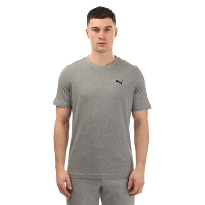 Grey - Front - Puma Mens Small Logo T-Shirt