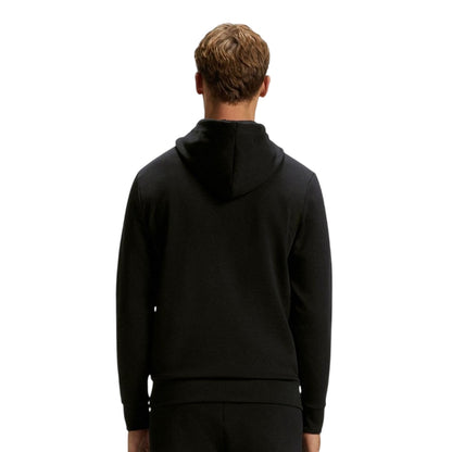 Black - Back - Hugo Mens Raised Logo Hoodie