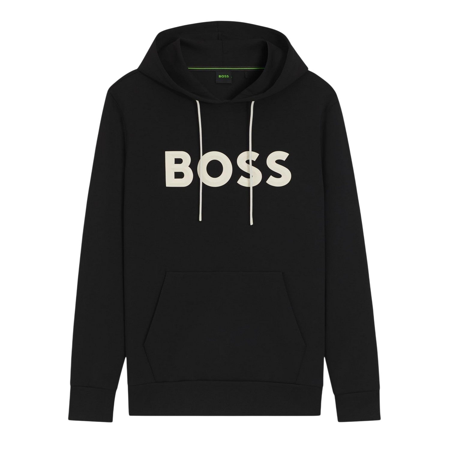 Black - Front - Hugo Mens Raised Logo Hoodie