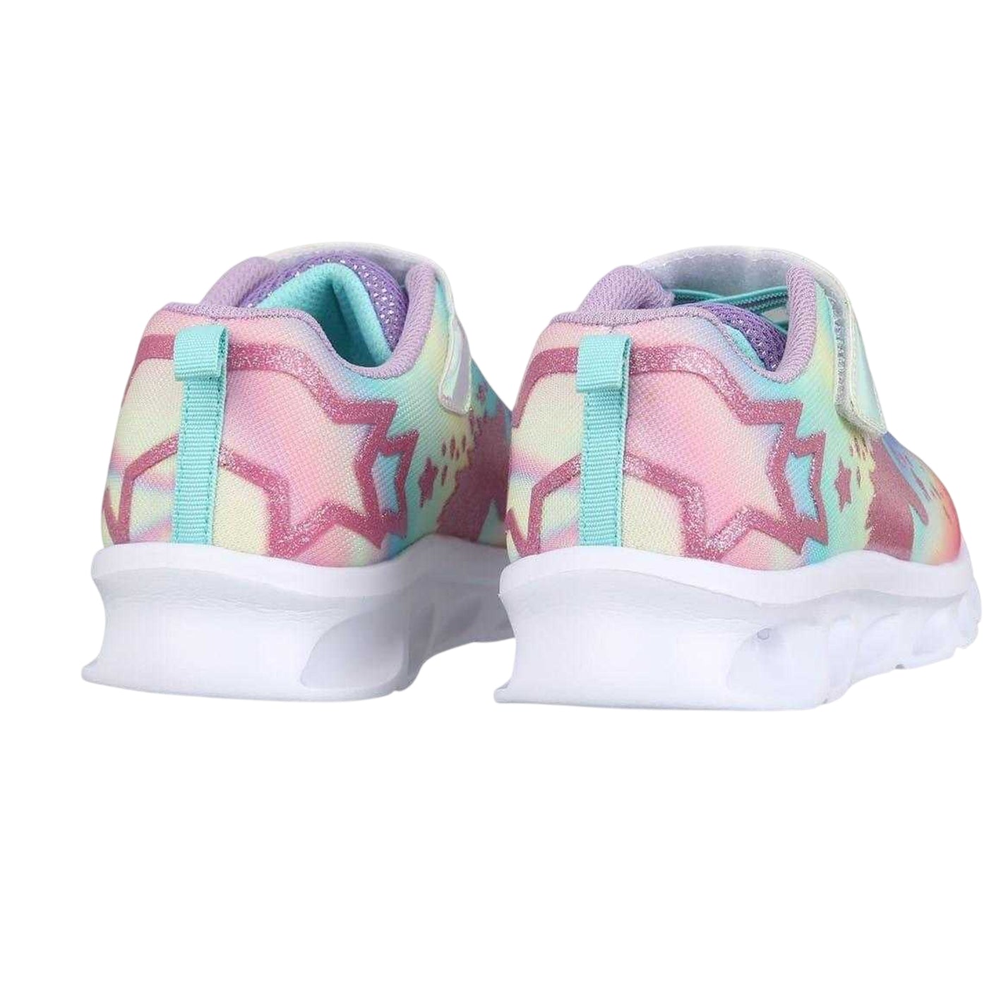 Multicoloured - Back - Slazenger Childrens-Kids Alie 2.0 Unicorn Glitter Light Up Trainers