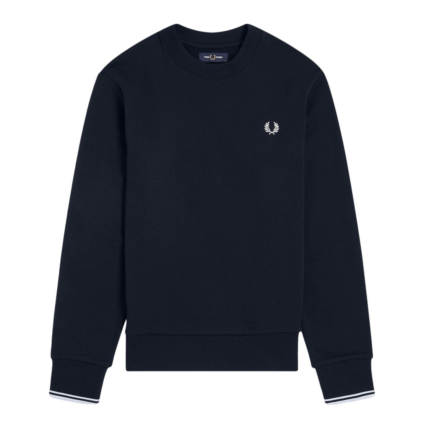 Navy - Front - Fred Perry Mens Embroidered Logo Sweatshirt