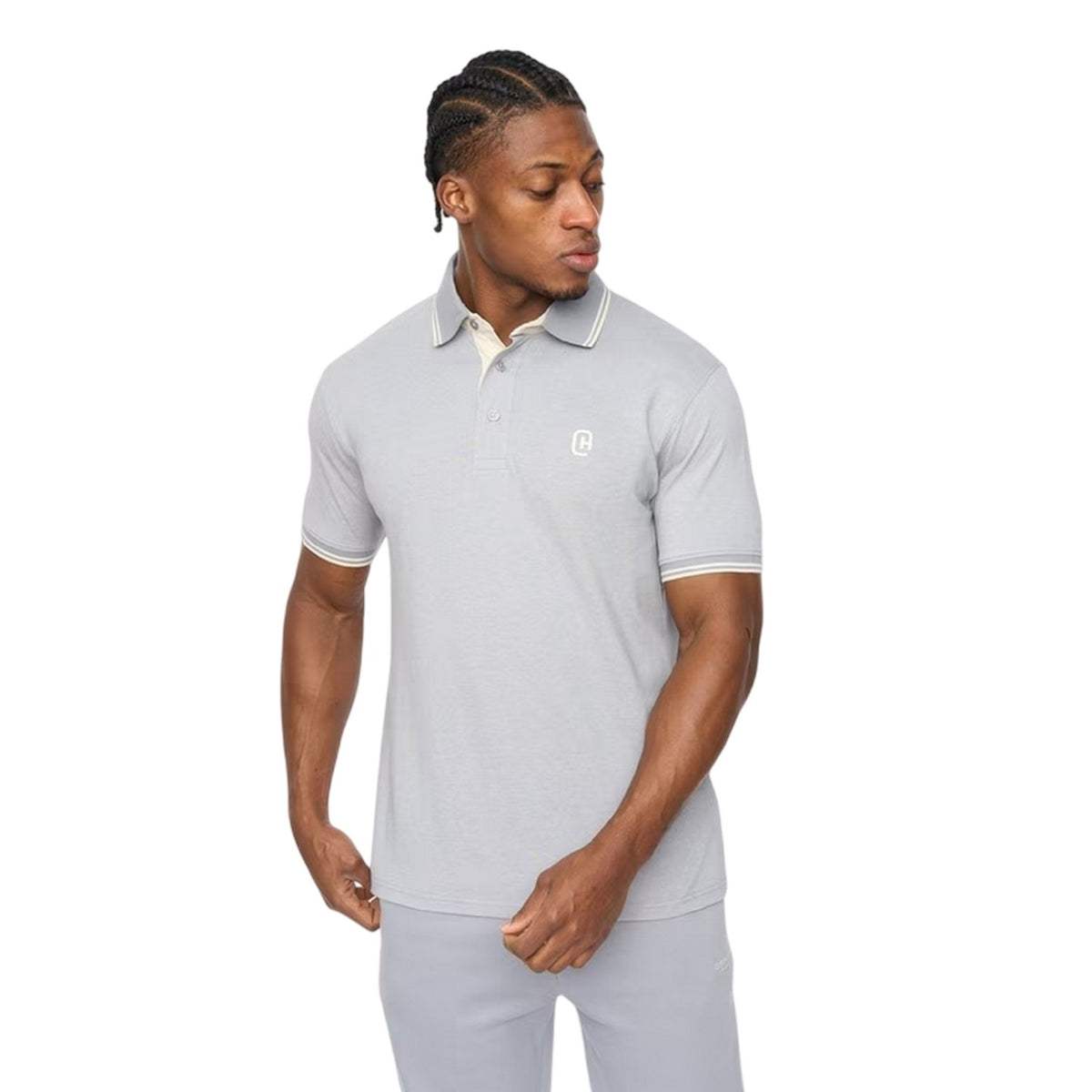Light Blue - Side - Crosshatch Mens Preece Polo Shirt
