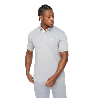 Light Blue - Side - Crosshatch Mens Preece Polo Shirt