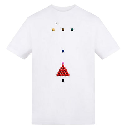 White - Front - AWD Mens Snooker Printed T-Shirt
