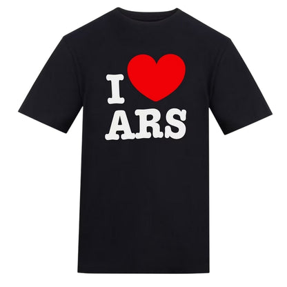 Black - Front - AWD Mens I Heart ARS Arsenal FC T-Shirt