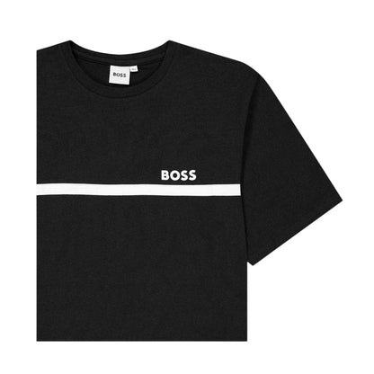 Black - Side - Boss Childrens-Kids Small Logo T-Shirt