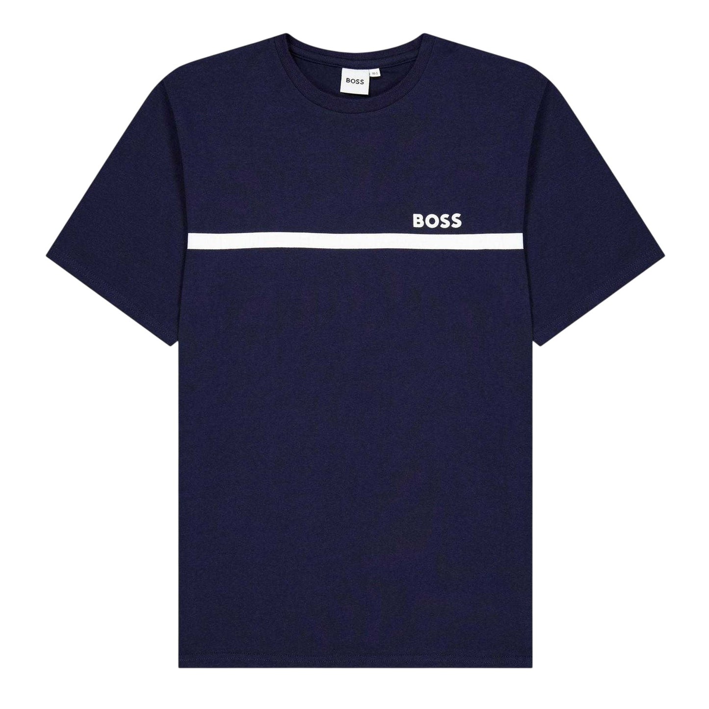 Navy - Front - Boss Childrens-Kids Small Logo T-Shirt