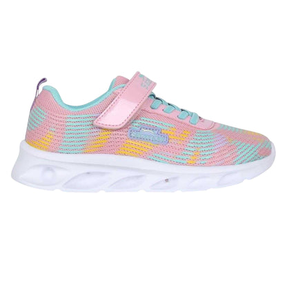 Pink-Multicoloured - Front - Slazenger Childrens-Kids Alie 2.0 Light Up Trainers