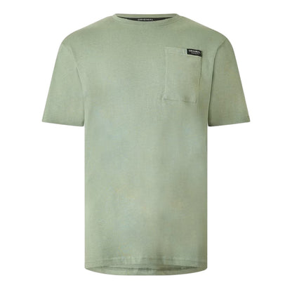 Olive - Front - Crosshatch Mens Portville T-Shirt