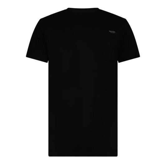 Black - Front - Crosshatch Mens Portville T-Shirt