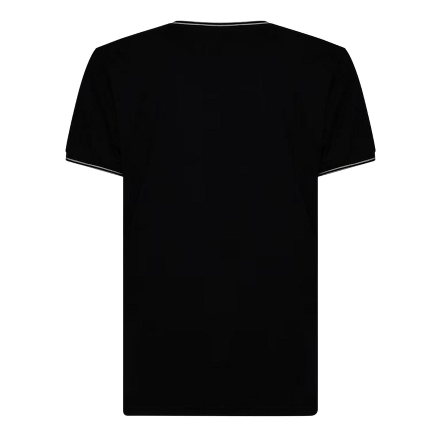 Black - Back - Crosshatch Mens Preece Contrast Striped T-Shirt